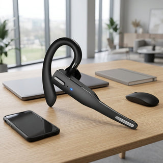 Wireless Headset With Ear Hook And Noise Reduction Microphone