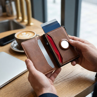 Slim wallet card holder with RFID blocking