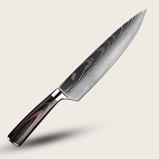 Damascus Steel Japanese Knife With Pakkawood Handle And 19-Degree Edge | Oakman
