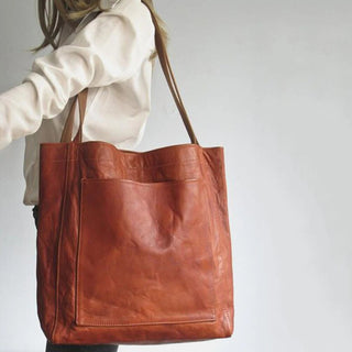 Spacious PU Leather Tote Bag With Sturdy Handles And Zip Closure | Ashmore