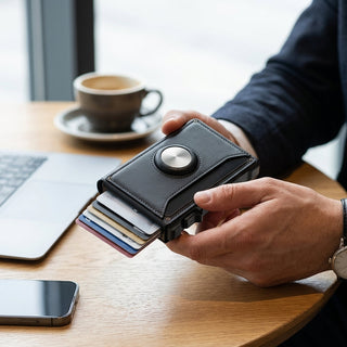 Slim wallet card holder with RFID blocking