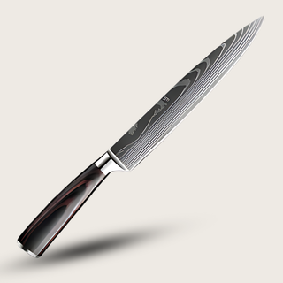 Damascus Steel Japanese Knife With Pakkawood Handle And 19-Degree Edge | Oakman