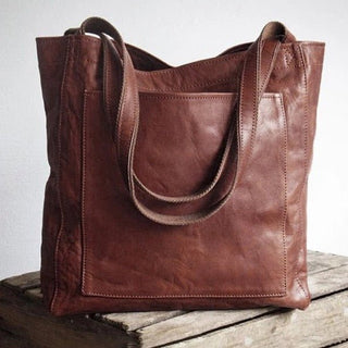 Spacious PU Leather Tote Bag With Sturdy Handles And Zip Closure | Ashmore