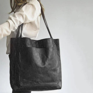 Spacious PU Leather Tote Bag With Sturdy Handles And Zip Closure | Ashmore