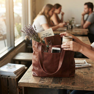 Spacious PU Leather Tote Bag With Sturdy Handles And Zip Closure | Ashmore