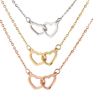 Women's Heart Rose Necklace with Rotating Gift Box