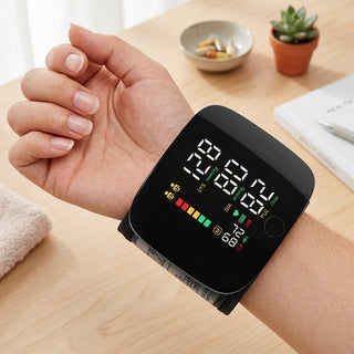 Wrist Blood Pressure Monitor With Voice Prompts And LCD Display