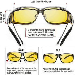 Driving Glasses with Polarized Anti Glare Lenses for Night