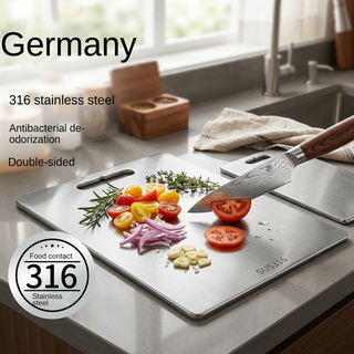 Double Sided Titanium Cutting Board with Food-Safe Surface