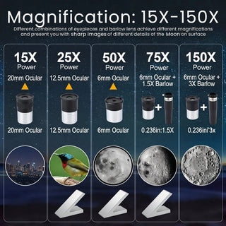 Portable Refractor Telescope With Tripod And Phone Holder For Star And Wildlife Observation | Ashland