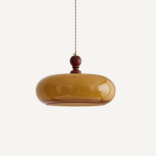 Pendant Light Fixture With Vintage Glass Adjustable Cord