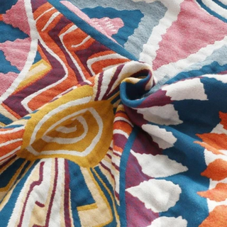 Throw Blanket with Cotton Jacquard Pattern for Sofa