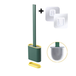 Hygienic Antibacterial Silicone Toilet Brush With Wall Holder And Flexible Bristle Design | Norton