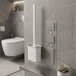 Hygienic Antibacterial Silicone Toilet Brush With Wall Holder And Flexible Bristle Design | Norton