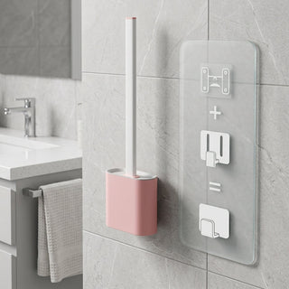Hygienic Antibacterial Silicone Toilet Brush With Wall Holder And Flexible Bristle Design | Norton
