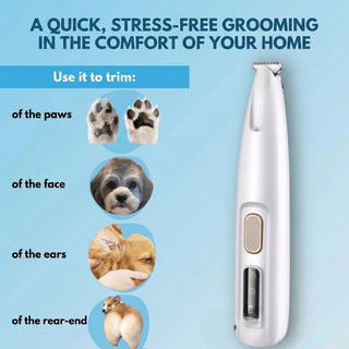 Pet Trimmer With LED Light For Dogs And Cats