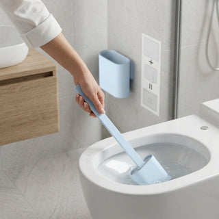 Hygienic Antibacterial Silicone Toilet Brush With Wall Holder And Flexible Bristle Design | Norton