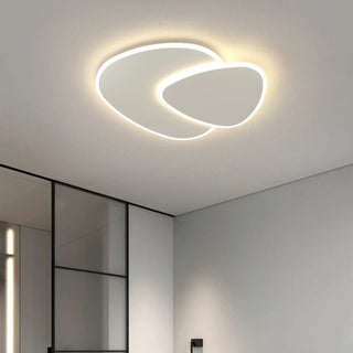 Flush Mount Ceiling Light Fixture With Overlapping Oval LED