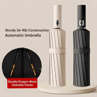 Automatic Folding Umbrella With 24 Bone Frame