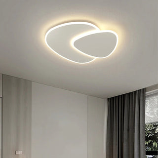 Flush Mount Ceiling Light Fixture With Overlapping Oval LED