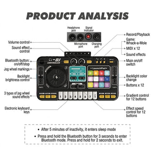 DJ Mixer Toy For Kids With Microphone And Controls