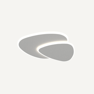 Flush Mount Ceiling Light Fixture With Overlapping Oval LED