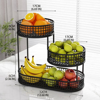 Multi-Tier Fruit Storage Basket In Stainless Steel