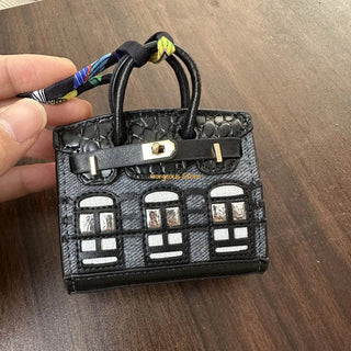 Mini Bag Charm with Metallic Finish