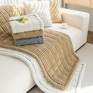 Quilted Winter Sofa Seat Cover With Non Slip