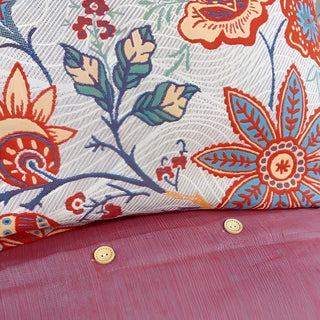 Decorative Pillow Cover With Double Sided Floral Jacquard