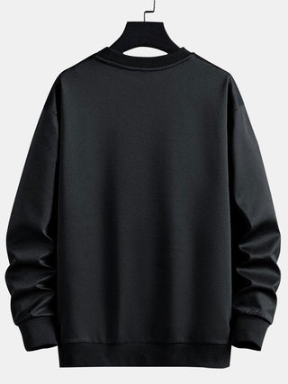 Men's Abstract Colorblock Crew Neck Sweatshirt – Relaxed Fit