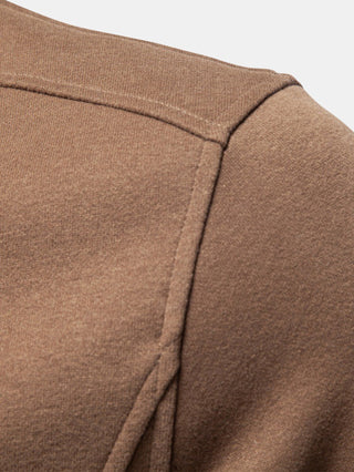 Men's Cotton Blend Quarter Zip Sweatshirt – Stand Collar Regular Fit
