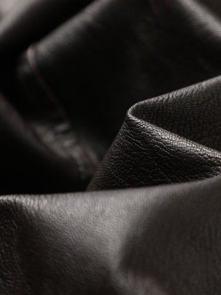 Men's Long Faux Leather Winter Coat – Stand Collar Overcoat