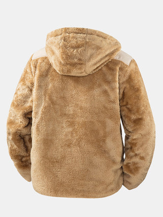 Men's Plush Teddy Fleece Hooded Jacket – Relaxed Fit
