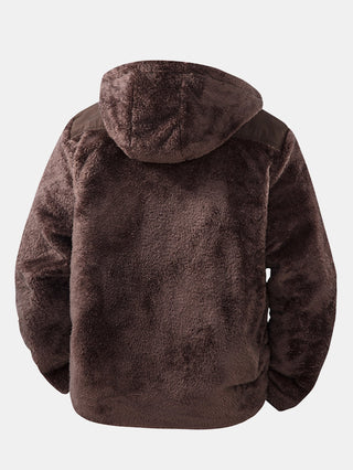 Men's Plush Teddy Fleece Hooded Jacket – Relaxed Fit