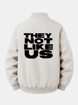 Men's Printed Zip-Up Bomber Jacket – Relaxed Fit Streetwear