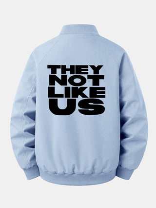 Men's Printed Zip-Up Bomber Jacket – Relaxed Fit Streetwear