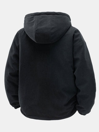 Men's Reversible Corduroy Hooded Jacket - Relaxed Fit