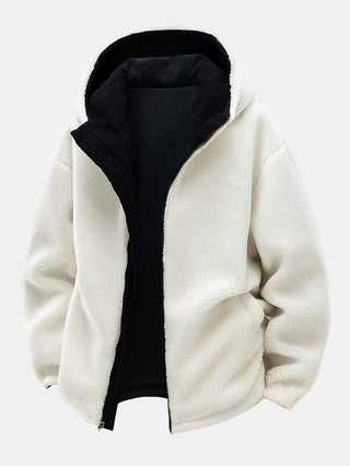 Men's Reversible Corduroy Hooded Jacket - Relaxed Fit