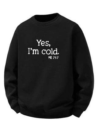 Men's Sherpa Fleece Lined Sweatshirt – Relaxed Fit Crew Neck Pullover - Black