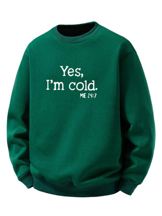 Men's Sherpa Fleece Lined Sweatshirt – Relaxed Fit Crew Neck Pullover - Dark Green