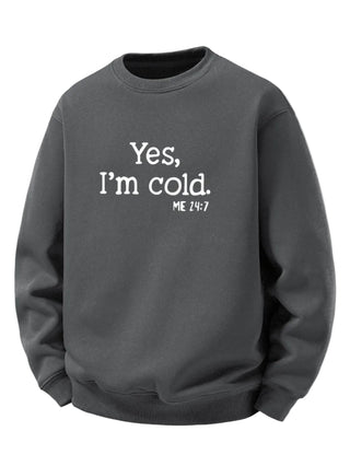 Men's Sherpa Fleece Lined Sweatshirt – Relaxed Fit Crew Neck Pullover - Grey