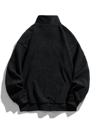 Men's Teddy Fleece Half-Zip Sweatshirt – Relaxed Fit