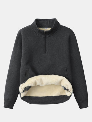 Men's Teddy Fleece Quarter-Zip Sweatshirt – Warm Pullover