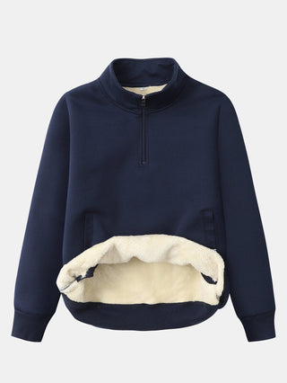 Men's Teddy Fleece Quarter-Zip Sweatshirt – Warm Pullover