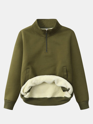 Men's Teddy Fleece Quarter-Zip Sweatshirt – Warm Pullover