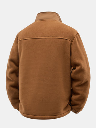 Men's Teddy-Lined Polar Fleece Jacket - Relaxed Fit