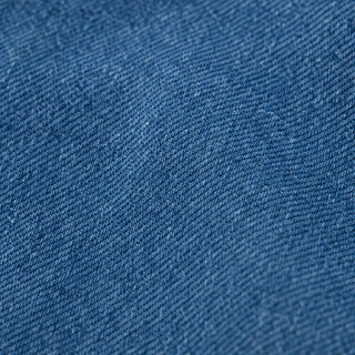 Women's Asymmetric Denim Jacket - Angled Button Stand Collar