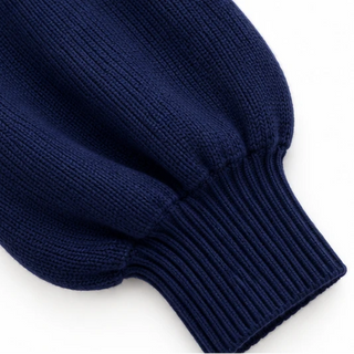 Women's Asymmetric Mock-Neck Knit Sweater - Effortless Layering