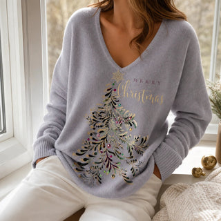 Women's Christmas Tree Graphic Sweater - Holiday Knit